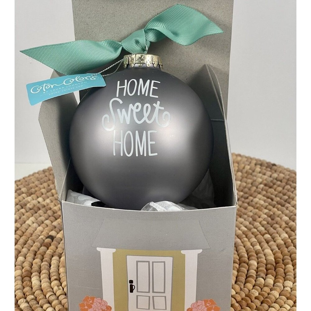 Coton Colors Ornament, Home Sweet Home NEW in box, Housewarming Gift, House
